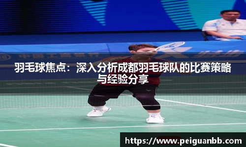 羽毛球焦点：深入分析成都羽毛球队的比赛策略与经验分享